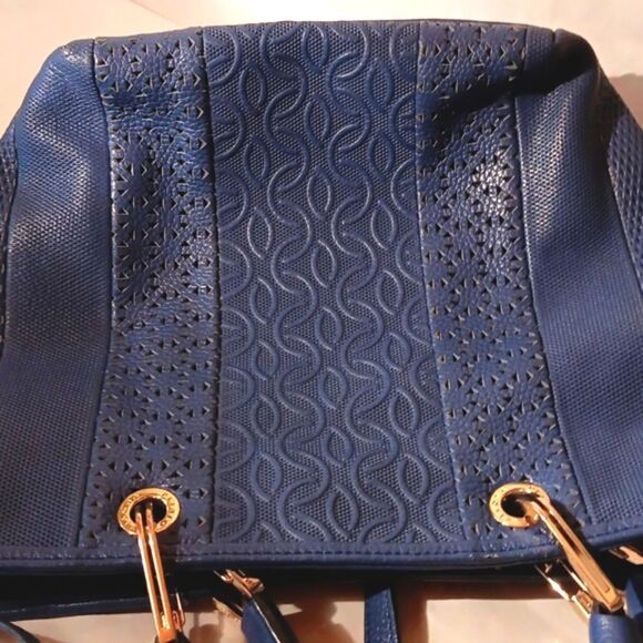 Plino Visona Blue Leather Bag - Picture 13 of 14